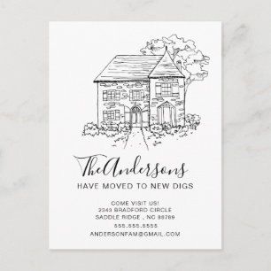 New House   Verplaatsingsaankondiging Aankondigingskaart