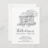 New House | Verplaatsingsaankondiging Aankondigingskaart (Voorkant / Achterkant)