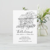 New House | Verplaatsingsaankondiging Kaart (Staand voorkant)