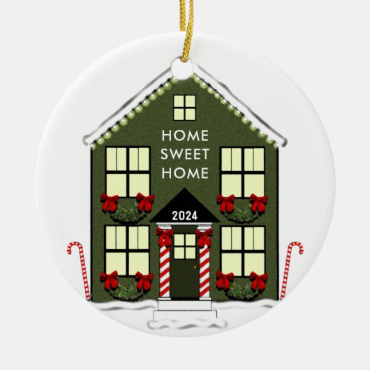 New House-versiering Keramisch Ornament (Voorkant)