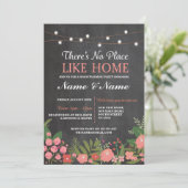 New House warming Sweet Home Key Chalkboard Invite Kaart (Staand voorkant)
