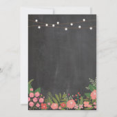 New House warming Sweet Home Key Chalkboard Invite Kaart (Achterkant)