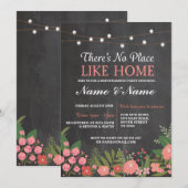 New House warming Sweet Home Key Chalkboard Invite Kaart (Voorkant / Achterkant)