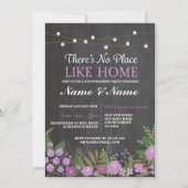 New House warming Sweet Home Key Chalkboard Invite Kaart (Voorkant)