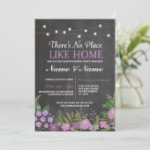 New House warming Sweet Home Key Chalkboard Invite Kaart (Staand voorkant)