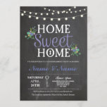 New Housewarming Sweet Home Key Chalkboard Invite Kaart<br><div class="desc">Cute,  elegant Home Sweet Home party nodigt uit. Ideaal voor een opwarming van de aarde,  House Party,  House Announcement,  BBQ,  etc. Verander gewoon de tekst die bij uw partij past.</div>