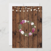 New Housewarming Sweet Home Key Wood Rustiet Invit Kaart (Achterkant)