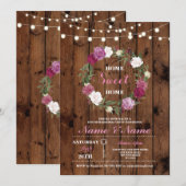 New Housewarming Sweet Home Key Wood Rustiet Invit Kaart (Voorkant / Achterkant)