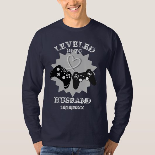 New Husband Funny Personalized Gamer T-shirt (Voorkant)