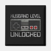 New Husband Level Unlocked Just Married Gamer Bach Magneet (Voorkant)