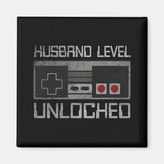 New Husband Level Unlocked Just Married Gamer Bach Magneet (Voorkant)