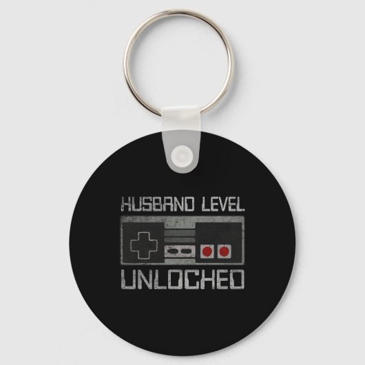 New Husband Level Unlocked Just Married Gamer Bach Sleutelhanger (Voorkant)