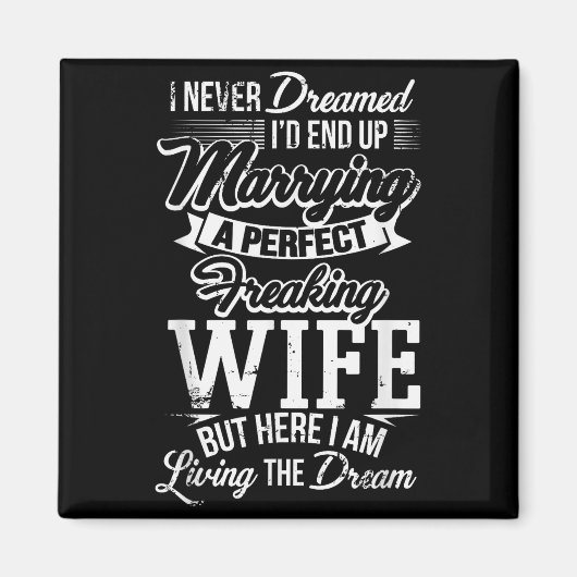 New Husband Wedding Anniversary Couple Hubby Gift  Magneet (Voorkant)