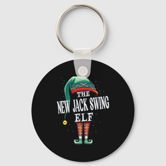 New Jack Swing Elf Christmas Group Xmas Pajama Par Sleutelhanger (Voorkant)