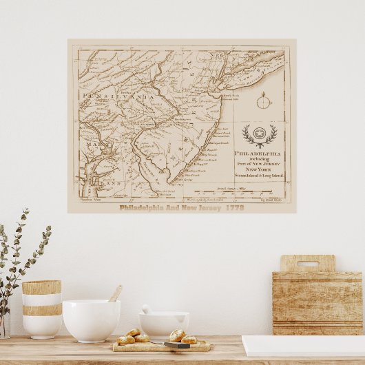 New Jersey 1778, Replica Poster (Keuken)