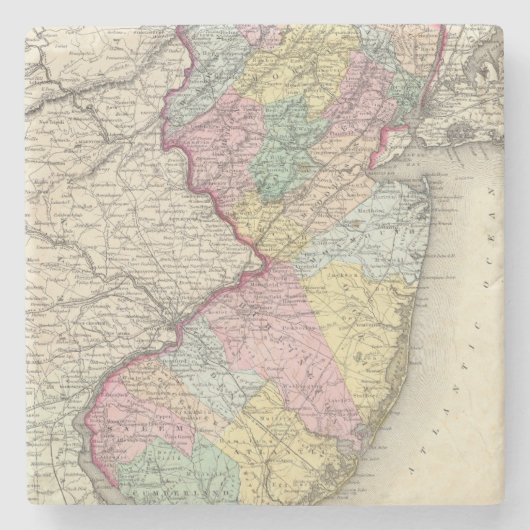 New Jersey 2 Stenen Onderzetter (Voorkant)