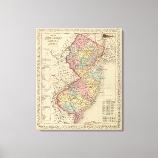 New Jersey 4 Canvas Afdruk (Voorkant)
