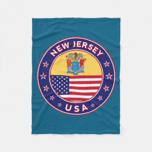 New Jersey _4  Fleece Deken (Voorkant)