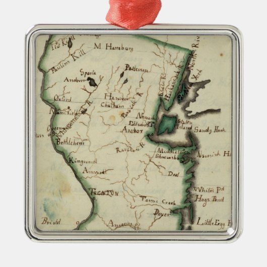 New Jersey 5 Metalen Ornament (Voorkant)