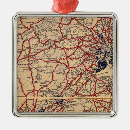 New Jersey 6 Metalen Ornament (Voorkant)