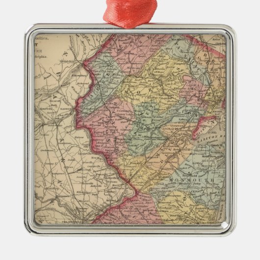 New Jersey 7 Metalen Ornament (Voorkant)