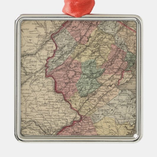 New Jersey 9 Metalen Ornament (Voorkant)