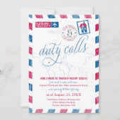 New Jersey Airmail Wereldkaart Militair Verhuizen Kaart (Voorkant)