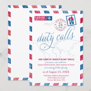 New Jersey Airmail Wereldkaart Militair Verhuizen Kaart