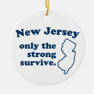 New Jersey alleen maar het sterke Survive Keramisch Ornament