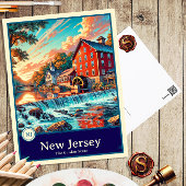 New Jersey | Anime Style Cel Shaded Briefkaart