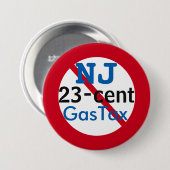 New Jersey Anti 23 Cents Gas Tax 3" Button (Voorkant /achterkant)