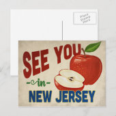 New Jersey Apple - Vintage Travel Briefkaart (Voorkant / Achterkant)