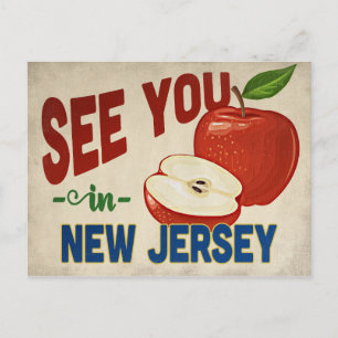 New Jersey Apple - Vintage Travel Briefkaart