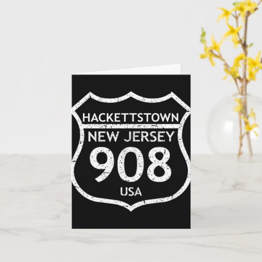 New Jersey Area Code 908 Hackettstown, Nj Home Sta Kaart (Gele Bloem)