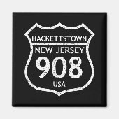 New Jersey Area Code 908 Hackettstown, Nj Home Sta Magneet (Voorkant)