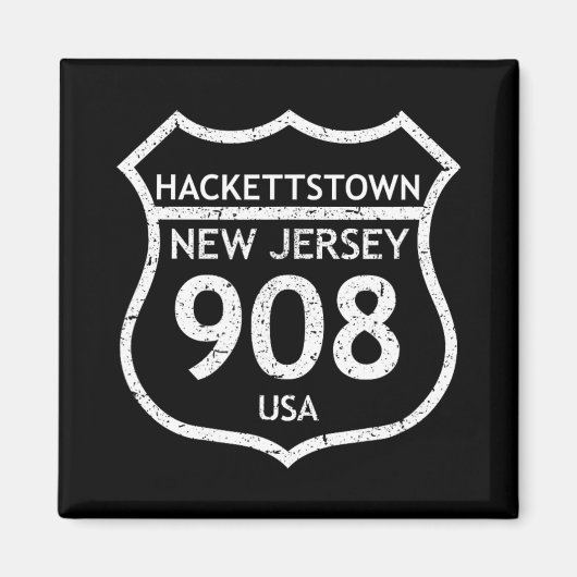 New Jersey Area Code 908 Hackettstown, Nj Home Sta Magneet (Voorkant)
