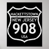 New Jersey Area Code 908 Hackettstown, Nj Home Sta Poster (Voorkant)