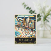 New Jersey | Art. Deco Briefkaart (Staand voorkant)