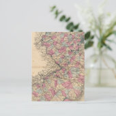 New Jersey Atlas-kaart Briefkaart (Staand voorkant)