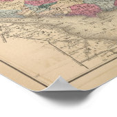 New Jersey Atlas-kaart Poster (Hoek)