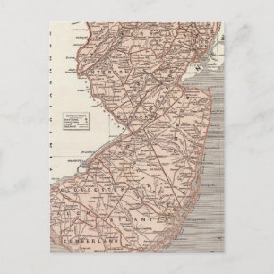 New Jersey Atlas Map Briefkaart