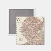 New Jersey Atlas Map Magneet (Voorkant / Achterkant)