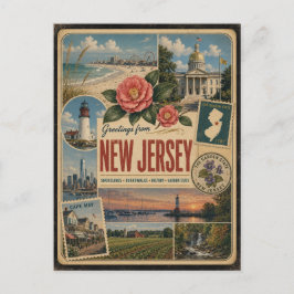 New Jersey authentieke vintage stijl ansichtkaart Briefkaart