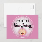 New Jersey Baby Funny Pink New Girl Briefkaart (Voorkant / Achterkant)