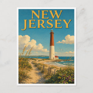 New Jersey Barnegat Lighthouse GeoSaga Briefkaart