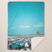 New Jersey Beach Art Sherpa Deken (Voorkant)