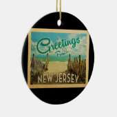 New Jersey Beach Ornament Vintage Travel (Rechts)