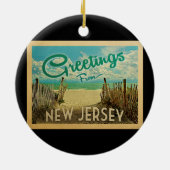 New Jersey Beach Ornament Vintage Travel (Achterkant)