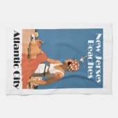 New Jersey Beaches ~ Atlantic City Theedoek (Horizontaal)