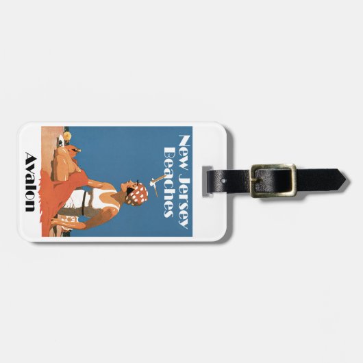 New Jersey Beaches ~ Avalon Bagagelabel (Voorkant horizontaal)